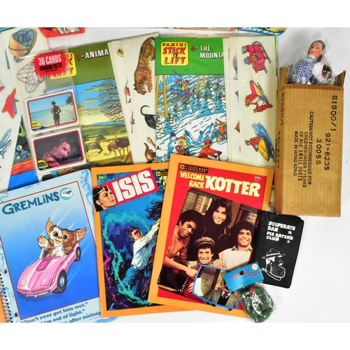 487 - A collection of assorted vintage toys, games, TV & Film memorabilia to include; John Travolta Battle... 