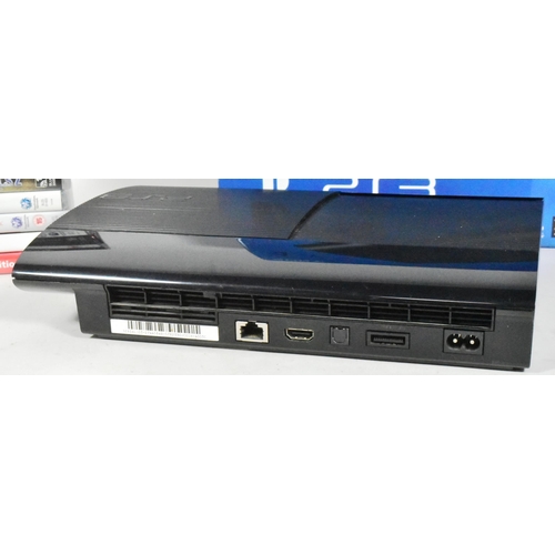 494 - Retro Gaming - an original Sony 12GB PS3 Playstation 3 Superslim video game console with Wireless Du... 