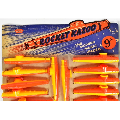 497 - Rocket Kazoo - x2 original vintage c1950s / 1960s Select 'Made In England' space themed 'Rocket Kazo... 