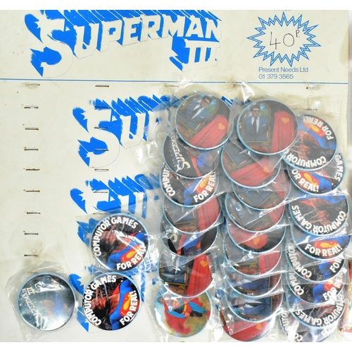 502 - Superman - collection of x3 vintage factory sealed 1980s collectible trading cards / movie picture c... 