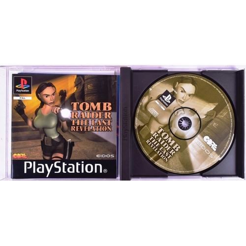 503 - Retro Gaming - x5 vintage Core Design made Sony Playstation One PS1 video Games comprising; Tomb Rai... 