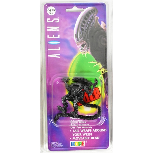 581 - Aliens - Four 1993 Hope Industries made Aliens wristwatches ' Alien Queen '. All factory sealed in t... 