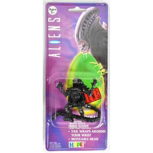 581 - Aliens - Four 1993 Hope Industries made Aliens wristwatches ' Alien Queen '. All factory sealed in t... 