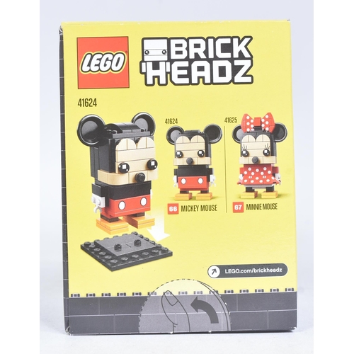 604 - Lego - an original Lego Brickheadz set No. 41624 Mickey Mouse. The set rebagged, with instructions a... 