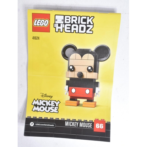 604 - Lego - an original Lego Brickheadz set No. 41624 Mickey Mouse. The set rebagged, with instructions a... 