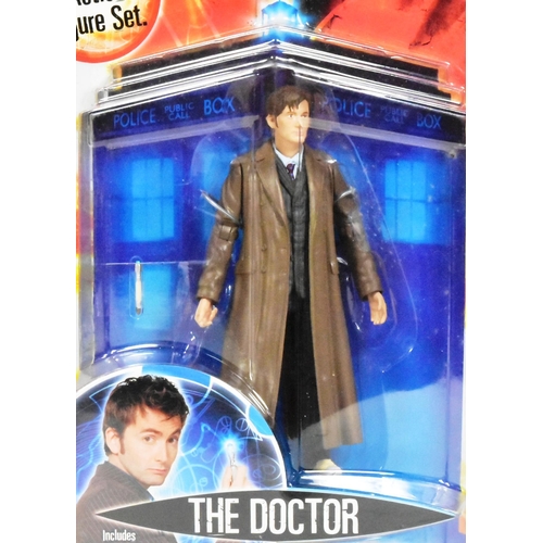 611 - Doctor Who - Character Options - a collection of x3 Character made Ninth & Tenth Doctor action figur... 