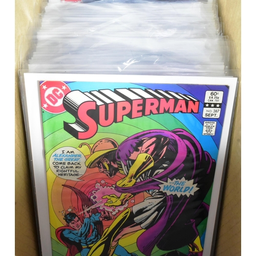 618 - Comic Books - a collection of vintage DC Comics Superman issues from the 1970's onwards. Conditions ... 