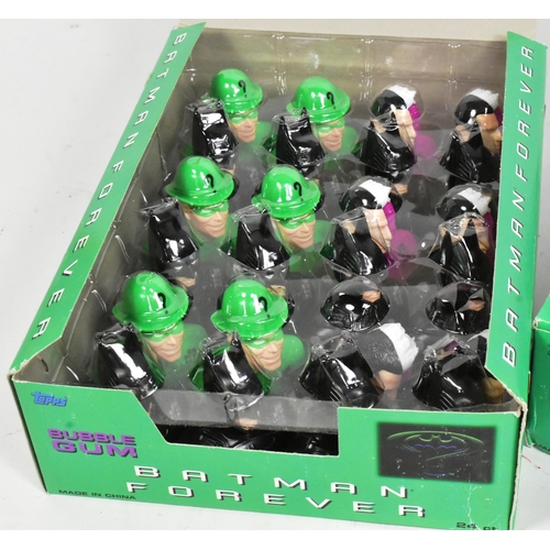 640 - Batman Forever - x2 vintage Topps / DC Comics issued ' Bubble Gum ' counter top display / NOS stock ... 