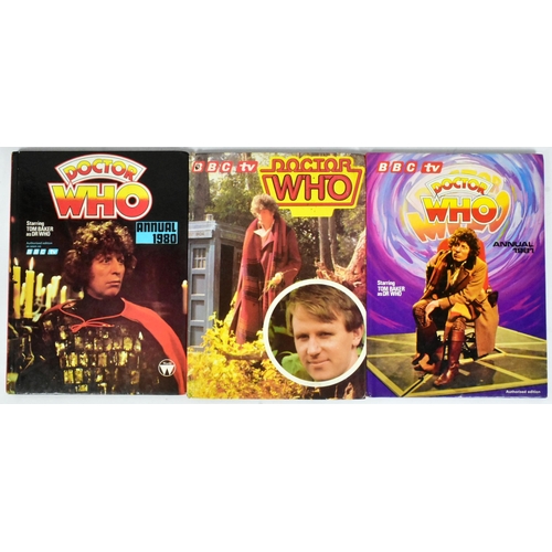 746 - Doctor Who - Annuals - a collection of original vintage Dr Who annuals. Includes; Doctor Who And The... 