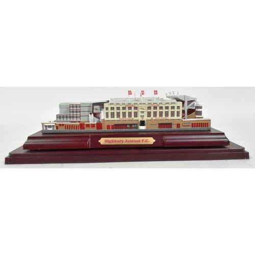 749 - An officially licenced Arsenal FC Football Club Highbury replica model stadium. The model mounted to... 