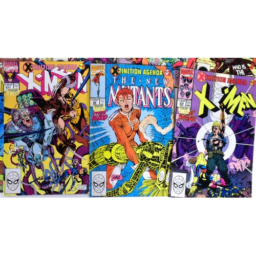 757 - Comic Books - a collection of vintage Marvel Comics to include; X-Tinction Agenda The New Mutants No... 