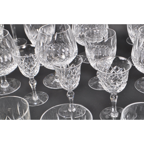 102 - Waterford Crystal - A large collection of Irish crystal glass drinking / display glasses. Comprising... 