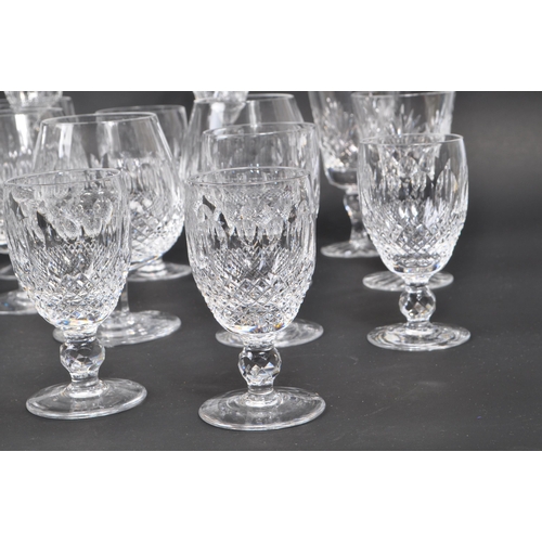 102 - Waterford Crystal - A large collection of Irish crystal glass drinking / display glasses. Comprising... 