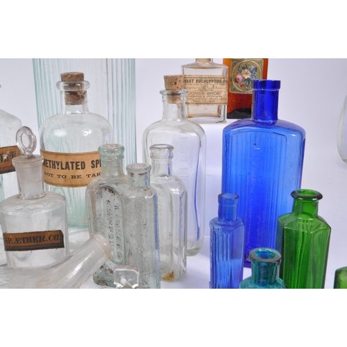 111 - A large collection of 19th and 20th century glass bottles. The collection consisting of a variety of... 