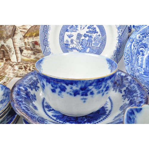 139 - Spode / Burslem / Haynes - A collection of late 19th Century and early 20th Century blue and white c... 