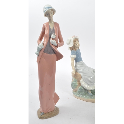 143 - Nao by Lladro - A collection of five 20th Century china porcelain Nao by Lladro figurines to include... 