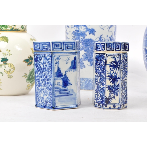 155 - Mason's - A collection of British and Chinese blue and white porcelain items to include two Mason's ... 