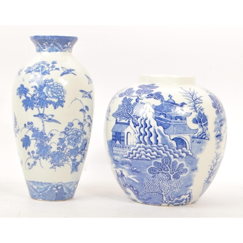 155 - Mason's - A collection of British and Chinese blue and white porcelain items to include two Mason's ... 