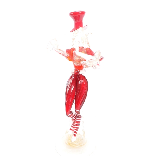 168 - Murano Glass - Two mid 20th century studio art glass sculptures. Depicting a male and female dancer ... 