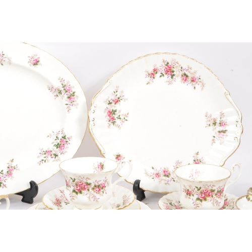 17 - Royal Albert - A 20th Century bone china porcelain tea service to include Old Country Roses pattern ... 