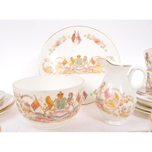 174 - A collection of early 20th Century bone china to commemorate the coronation of Edward VII King and E... 