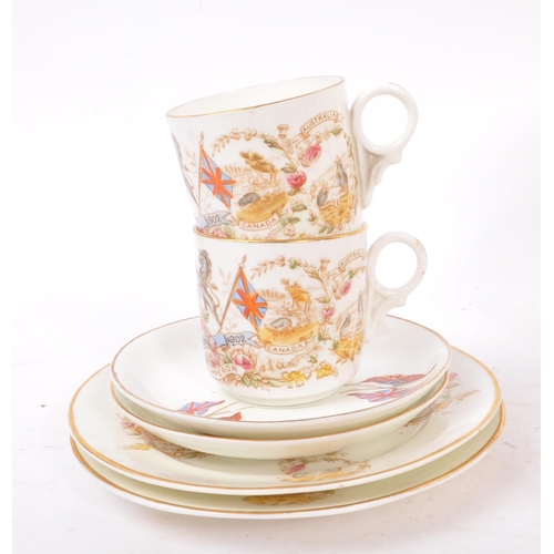 174 - A collection of early 20th Century bone china to commemorate the coronation of Edward VII King and E... 