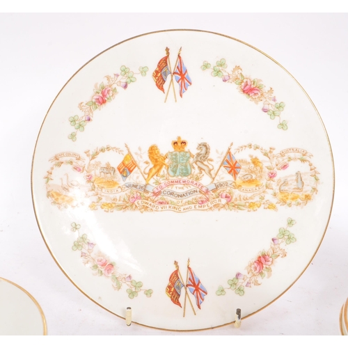 174 - A collection of early 20th Century bone china to commemorate the coronation of Edward VII King and E... 