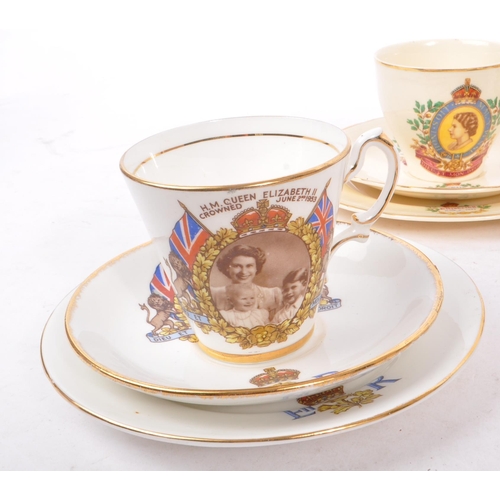 175 - A collection of 20th Century china items of Her Majesty Queen Elizabeth II commemorative china trios... 