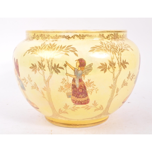 190 - Crown Devon - Lustrine Fielding's - An early 20th century ceramic pottery planter. Titled Fairyland ... 