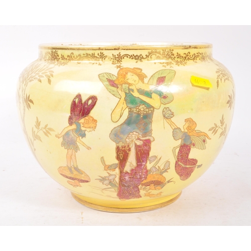 190 - Crown Devon - Lustrine Fielding's - An early 20th century ceramic pottery planter. Titled Fairyland ... 