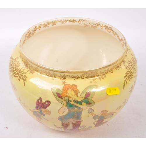 190 - Crown Devon - Lustrine Fielding's - An early 20th century ceramic pottery planter. Titled Fairyland ... 