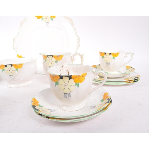 191 - Bell - An early 20th century circa 1930s Art Deco Bell china part tea service comprising cups, sauce... 