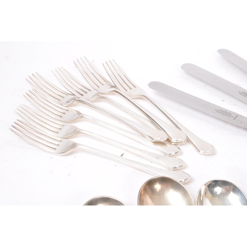 214 - Mappin & Webb - Made in Sheffield - A mid 20th century canteen of cutlery. Comprising of table forks... 