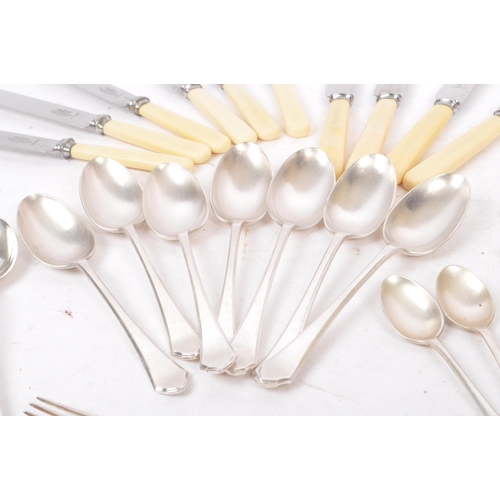 214 - Mappin & Webb - Made in Sheffield - A mid 20th century canteen of cutlery. Comprising of table forks... 