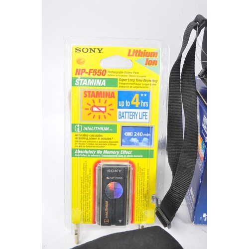 231 - Sony - An early 2000s circa 2009 Sony Handycam HDR-CX105E handheld digital camcorder. The camcorder ... 