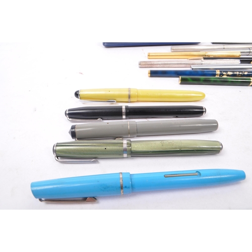 255 - A large collection of 20th century ballpoint and fountain pens. The collection to include examples f... 