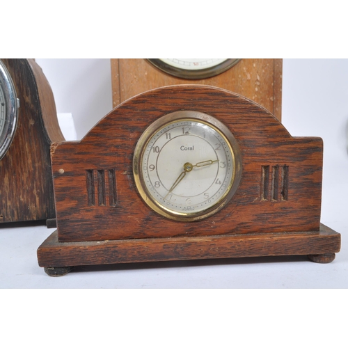 264 - A collection of four 20th Century vintage mantel clocks to include Smiths Enfield and Coral, with tw... 