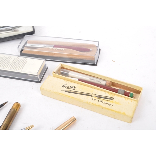 266 - A collection of 20th century pens and pencils. The collection to include examples by Parker, Paperma... 