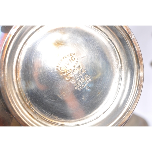 267 - A collection of silver plated tableware and other items. The collection to include two mid 20th cent... 