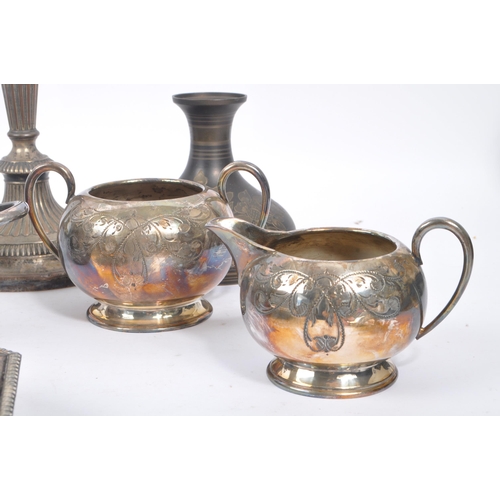 267 - A collection of silver plated tableware and other items. The collection to include two mid 20th cent... 