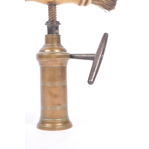 273 - A Victorian 19th Century Thomason style corkscrew with brass body / barrel having square shaped badg... 