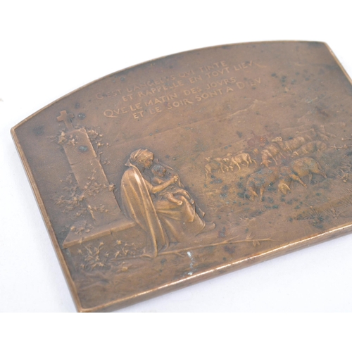 284 - Georges Dupre 
 1869 - 1909
 Prayer Plaque / Medallion
 Bronze
 7cm x 5cm

 Georges Dupre was a Fren... 