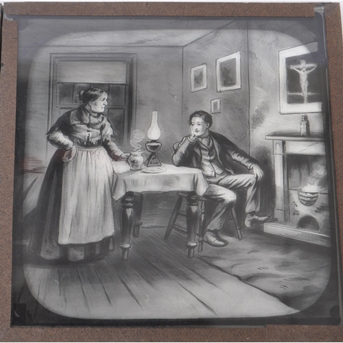 308 - A large collection of 19th and early 20th Century magic lantern slides to include educational / hist... 