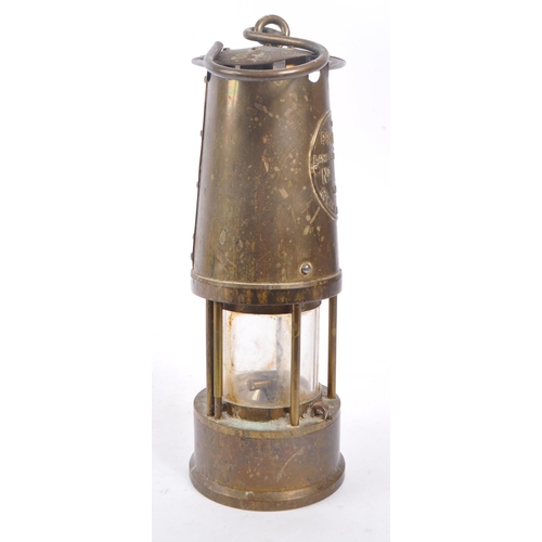 328 - The Protector Lamp & Lighting - A 20th Century brass miners lantern / lamp by manufacturers The Prot... 