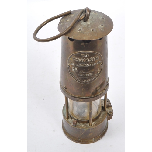 328 - The Protector Lamp & Lighting - A 20th Century brass miners lantern / lamp by manufacturers The Prot... 