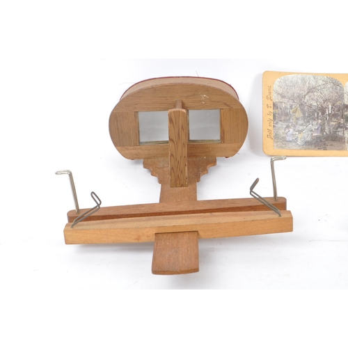 337 - A vintage 20th Century circa. 1970s Stereoscope viewer accompanied by a collection of slides depicti... 