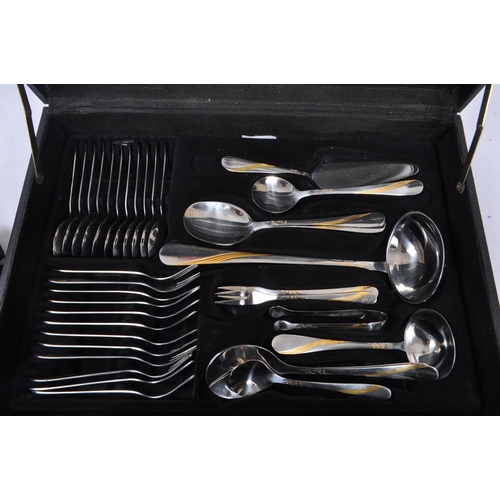 384 - Solingen - Germany - A vintage 20th century stainless steel canteen of cutlery. To include dessert f... 