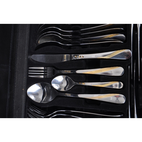 384 - Solingen - Germany - A vintage 20th century stainless steel canteen of cutlery. To include dessert f... 