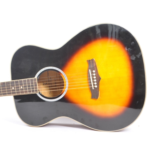 408 - Tanglewood - A TFA VS Tanglewood acoustic guitar with sunburst finish in ' orchestra ' style. Having... 