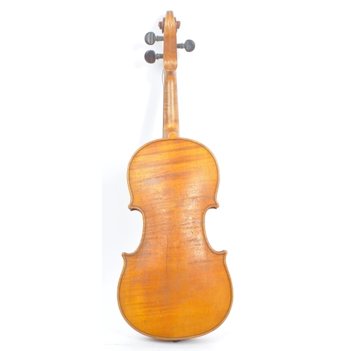 415 - J.T.L Mirecourt ' Dulcis et Fortis ' - A 19th Century French one piece back student 1/2 size violin ... 